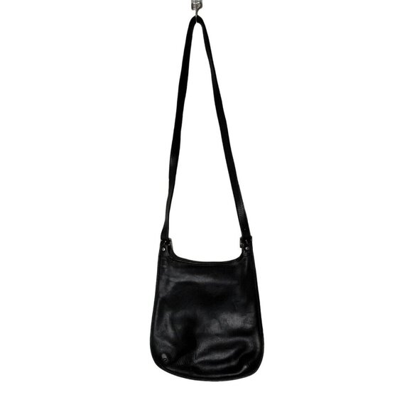 Coach‎ 9131 Vintage Small Saddle Hippie Boho Flap Crossbody Bag Black Leather - Picture 5 of 8